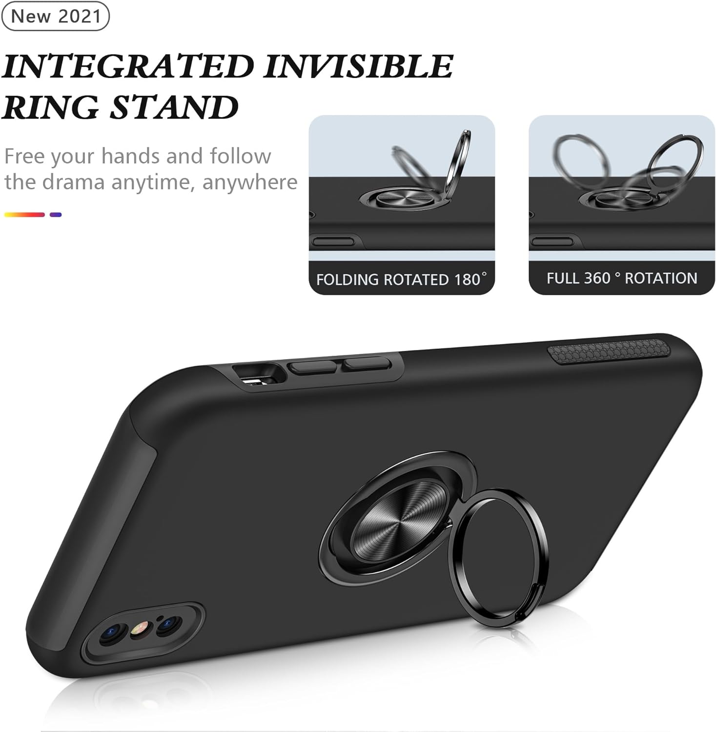 Coque hybride magnétique invisible pour iPhone X / XS Coque hybride magnétique invisible pour iPhone X / XS